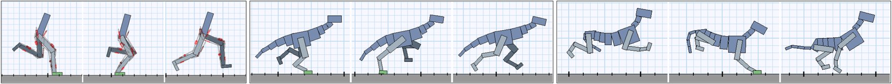 Learning Locomotion Skills Using DeepRL: Does the Choice of Action Space Matter?