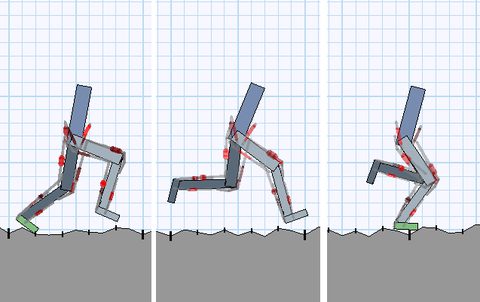 Learning Locomotion Skills Using DeepRL: Does the Choice of Action Space Matter?