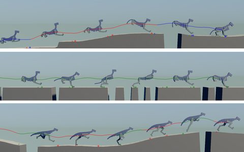 Terrain-Adaptive Locomotion Skills Using Deep Reinforcement Learning