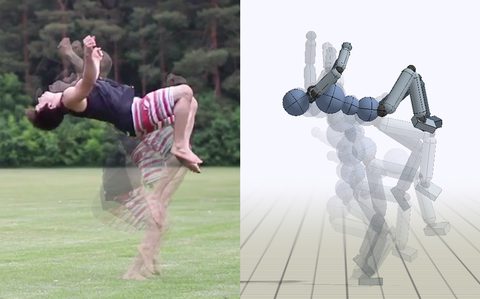SFV: Reinforcement Learning of Physical Skills from Videos